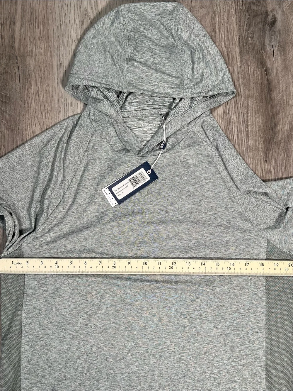 New Holderness & Bourne Dunbar Pullover Mens M Heathered Ivy Gray Golf Hoodie